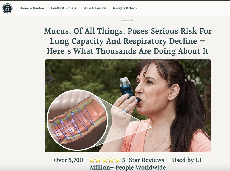Пример 1 — health advertorial